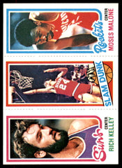 217 Joe Bryant/263 Bobby Jones SD/107 Moses Malone Card 1980-81 Topps #74 Image 1