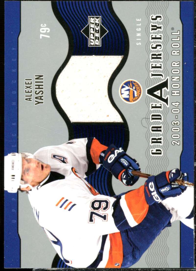Alexei Yashin Card 2003-04 Upper Deck Honor Roll Grade A Jerseys #GAAY Image 1