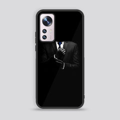 Xiaomi 12X Black Art Series Premium Printed Glass soft Bumper shock Proof Case