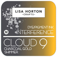 Lisa Horton Crafts Cloud 9 Interference Ink Charcoal Gold Shimmer.