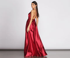 Gabi Satin A-Line Gown