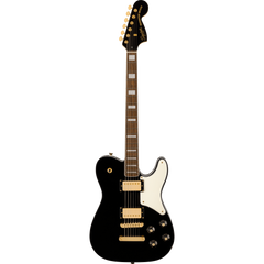 Squier 037-7026-506 LTD Paranormal Troublemaker Tele Deluxe, Gold Hardware, Black-Easy Music Center