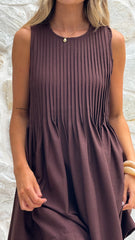 Barton Mini Dress - Chocolate
