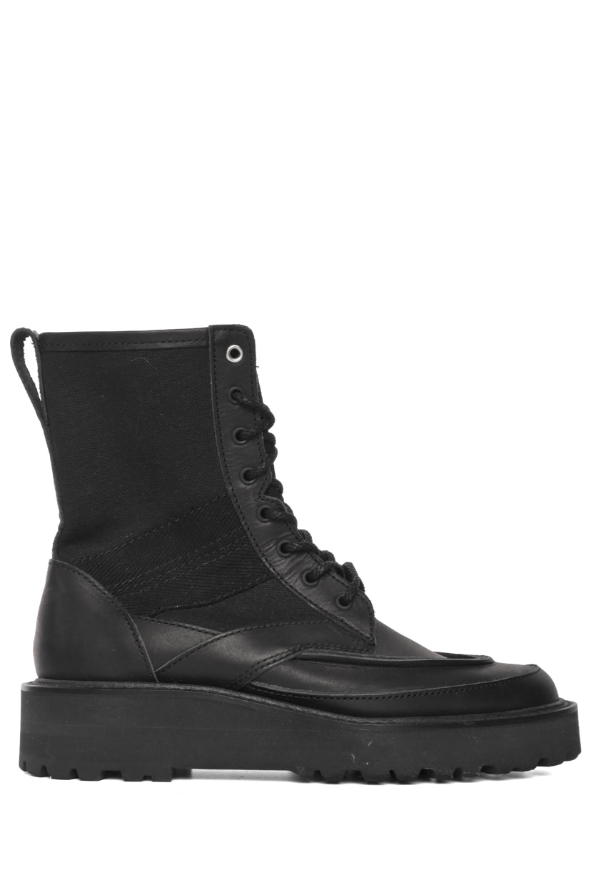 Y's Size 39 Cotton Duck/Leather Combination Military Boots