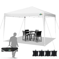 COBIZI Pop Up Canopy Gazebo Outdoor Shade Tent 10'X10' With 4 Sand Bag SPC265