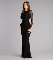 Winnie Mesh Long Sleeve Mermaid Formal Dress