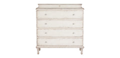 Leora Antiqued White Tall Chest