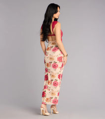 Blossom Beauty Floral Lace Maxi Dress