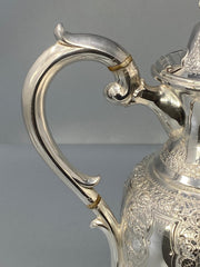 Antique Victorian Silver Plated Coffee Pot