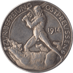 1914 SILVER HINDENBURG MEDAL - MEDALS & MEDALLIONS - Cambridgeshire Coins