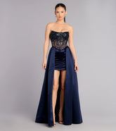 Vivian Satin High Low Formal Dress