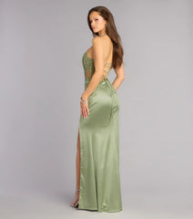 Valentina Formal Satin Corset Mermaid Dress