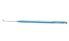 223R 20-001 Hockey Epithelium Removal Knife, to Remove Epithelium During PRK Procedure and LASIK Retreatment, Length 128 mm, Round Titanium Handle