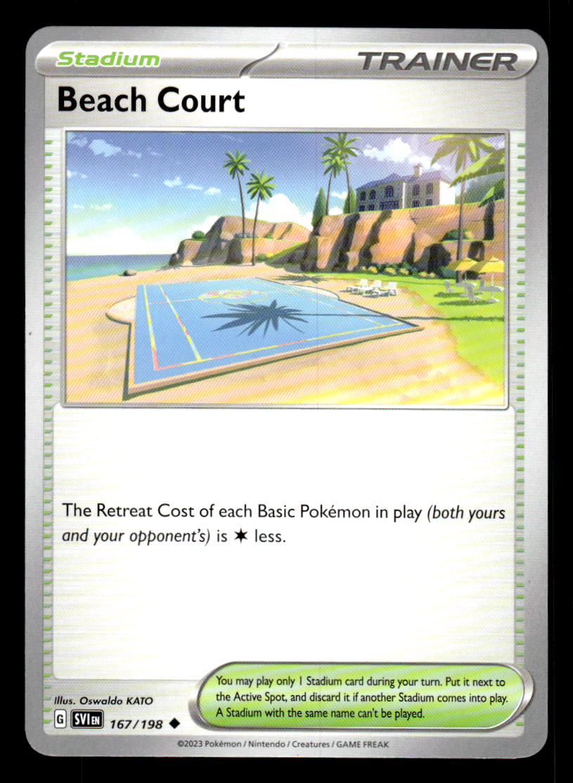 beach court pokemon card Pokemon TCG Scarlet and Violet Beach Court # 167 Base Set Uncommon