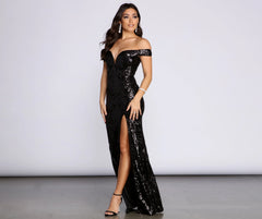 Dalilah High Slit Sequin Dress