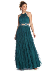 Sonia Lace Mesh Tendril Dress