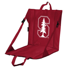 Logo Brands Stanford Stadium Seat, comfortable portable seating with back support, ideal for sports events and outdoor activities.