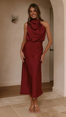 Greta Maxi Dress - Wine