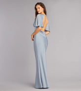 Viana Satin Open Back Formal Dress