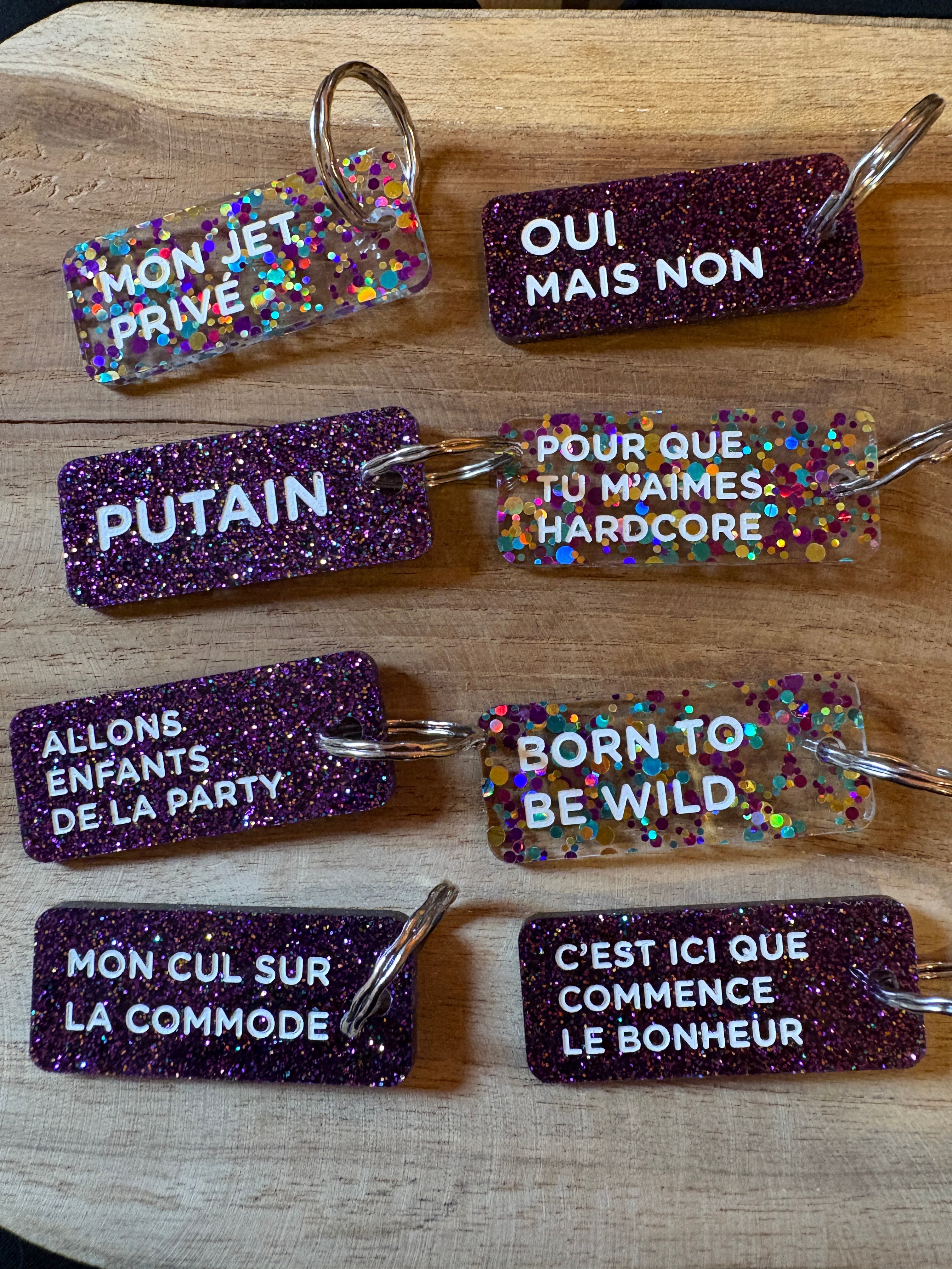 Porte-clé paillettes