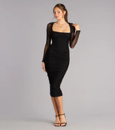 Styled To Stun Mesh Midi Dress