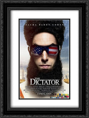 The Dictator 18x24 Black Ornate Wood Framed Movie Poster with Double Matting