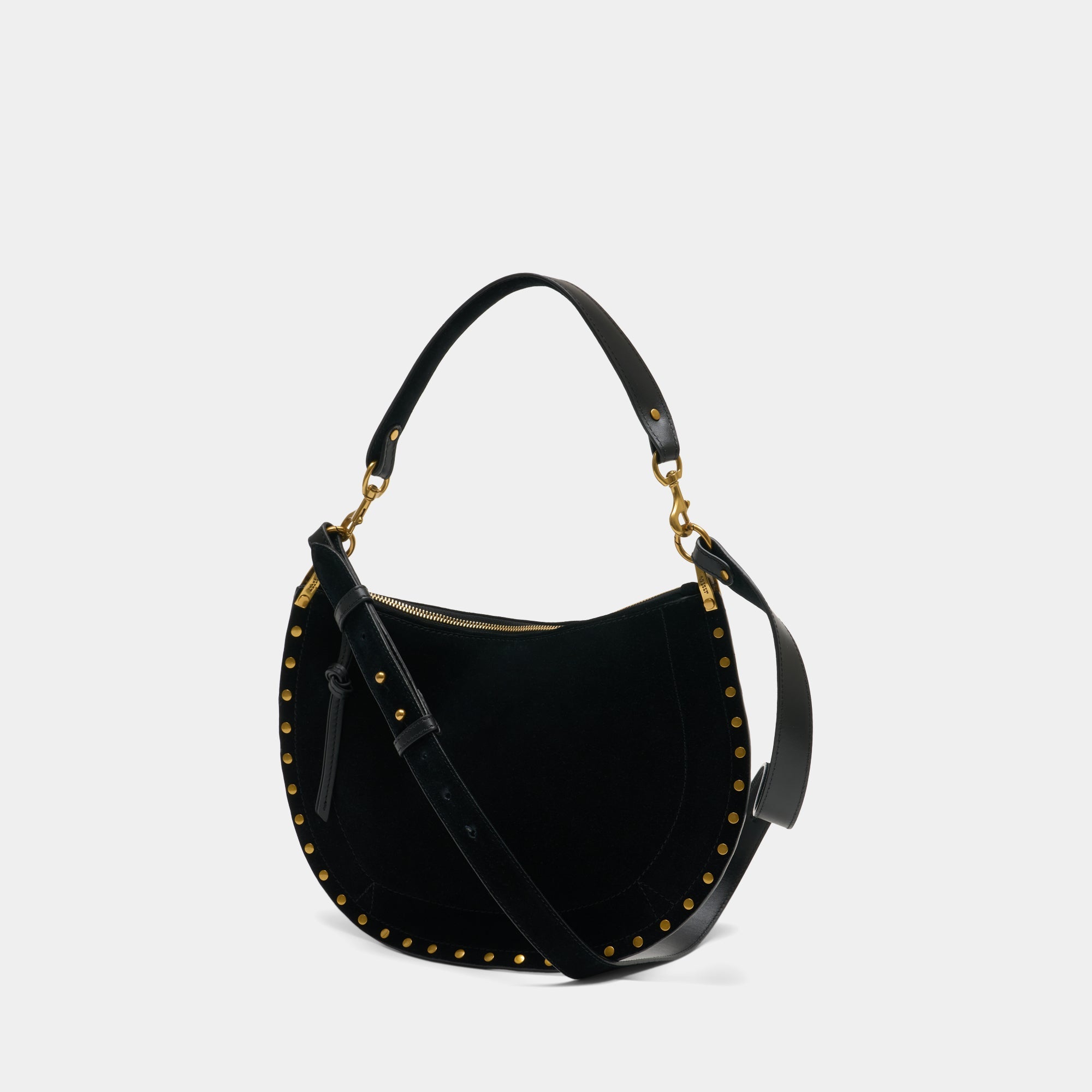 Oskan Soft Zip Shoulder Bag - Isabel Marant - Leather - Black