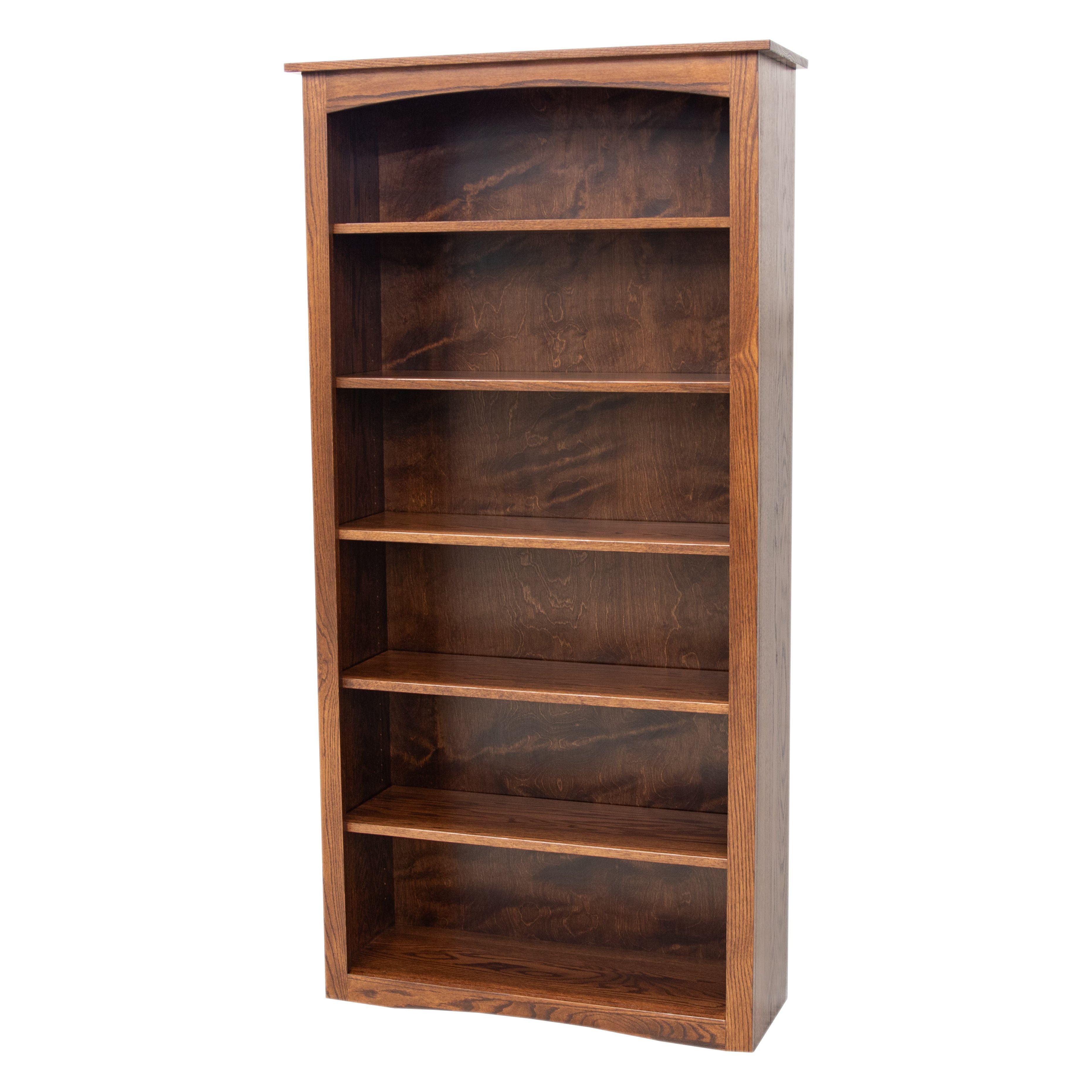 Seattle Solid Oak Wood 72" Bookcase | ASB