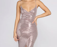 Sienna Wrap Sequin Dress