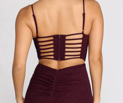 Sawyer Glitter High Slit Dress