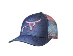 RS Youth Jean Pink & Blue Aztec Pattern Snapback