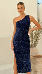 Anna Maxi Dress - Navy Sequins