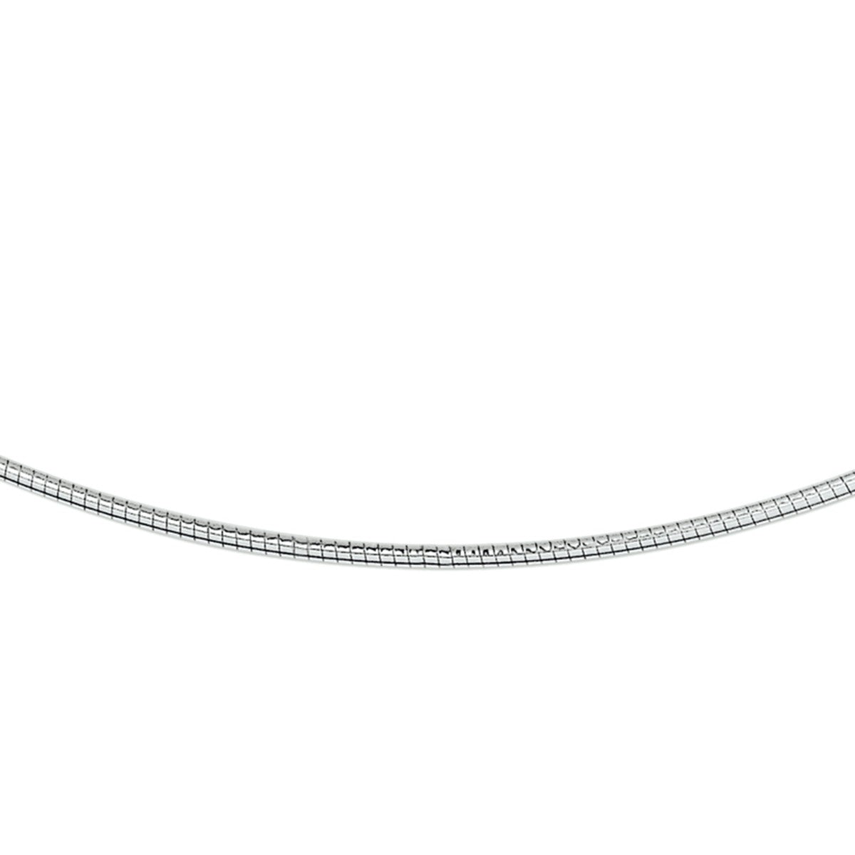 Fantasy Collection Collier omega 1,25 mm rond 14K witgoud