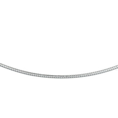 Fantasy Collection Collier omega 1,25 mm rond 14K witgoud