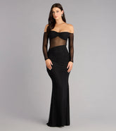 Azarliah Rhinestone Mesh Mermaid Formal Dress