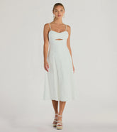 Flawless Beauty Cutout A-Line Midi Dress
