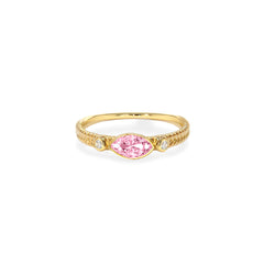 14K Gold Pink Sapphire Ring