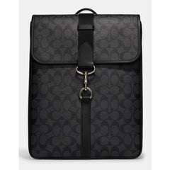 Coach Men’s Blaine Backpack In Signature Canvas (black) MSRP $598