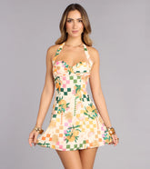 Amalfi Mood Halter Skater Dress