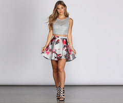Lianne Floral Skirt And Top