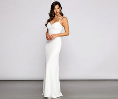 Emma Sweetheart Crepe Formal Dress