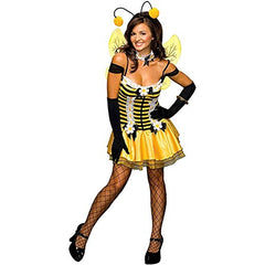 Rubie's Secret Wishes Women's Adult Sassy Honey Bee Costume, Black/Yellow, Small