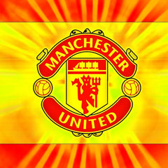 Diamond Painting Machester United logo met Ronde steentjes 100x100 - Beste Kwaliteit