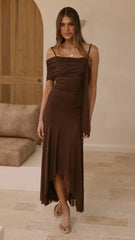 Lucy Maxi Dress - Brown