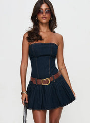 In Bloom Mini Dress Indigo