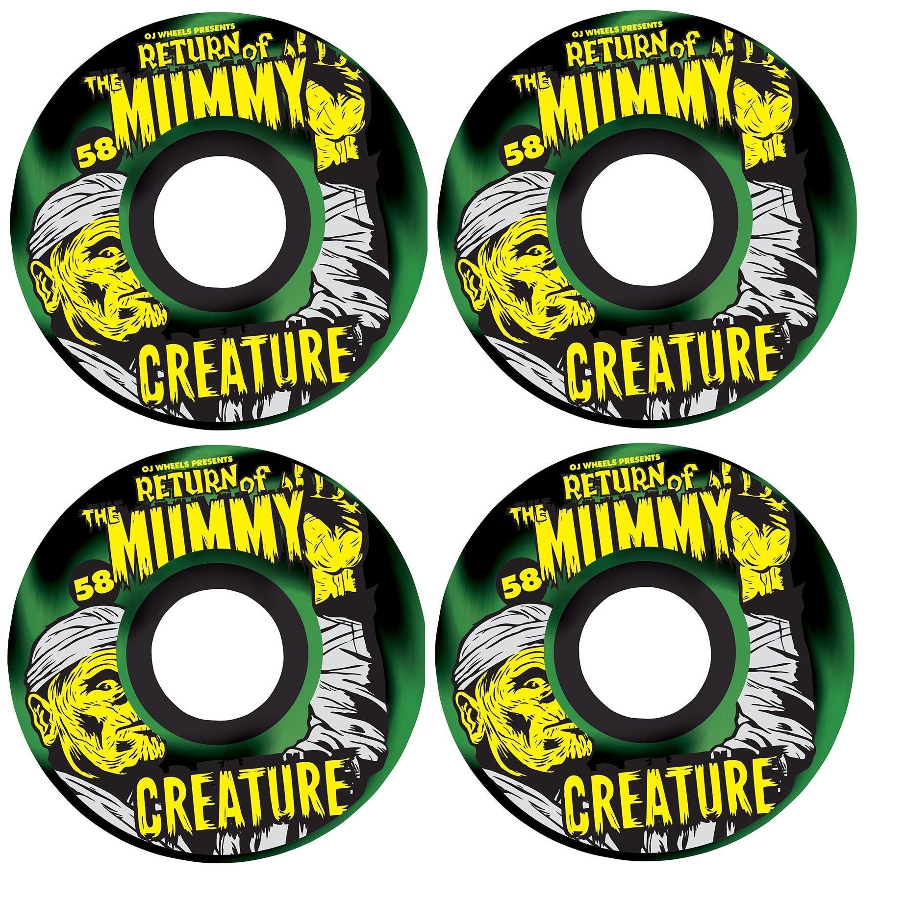 OJ 58mm Creature Return of the Mummy Keyframe Black Green Swirl