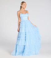 Elle Ruffled Tiered A-Line Formal Dress
