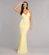 Tessa Bow Beaded Lace-Up Formal Dress