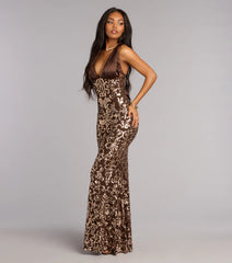 Tatum Sequin Lace-Up Mermaid Dress