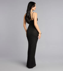 Elizabeth Glitter Column Formal Dress